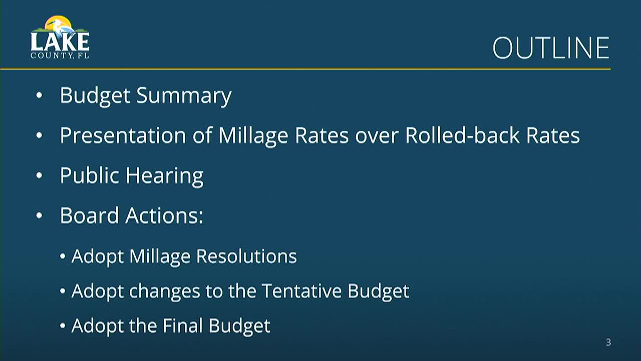 Public Hearing: FY 2026 Final Budget and Millage Rates