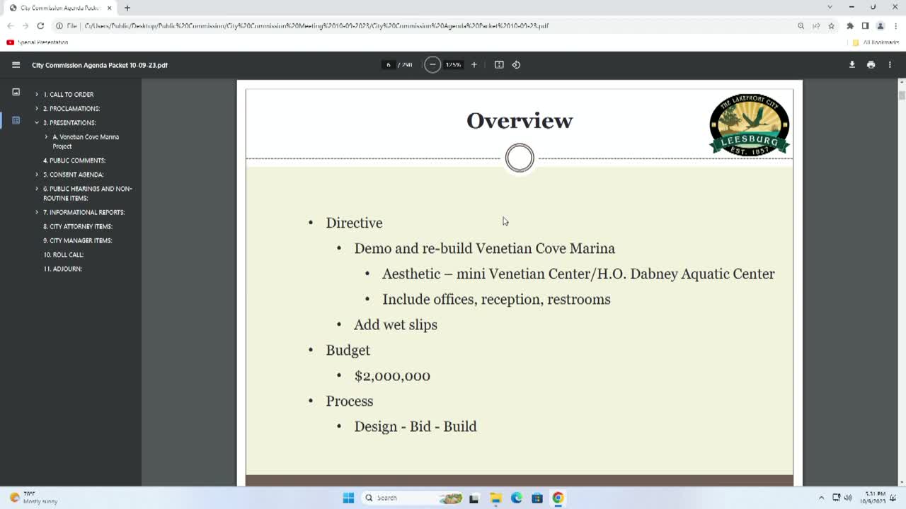 City of Leesburg Commission Meeting October 9, 2023