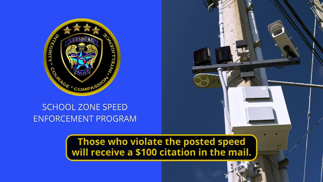 Leesburg Police Department School Speed Zone Camera Active